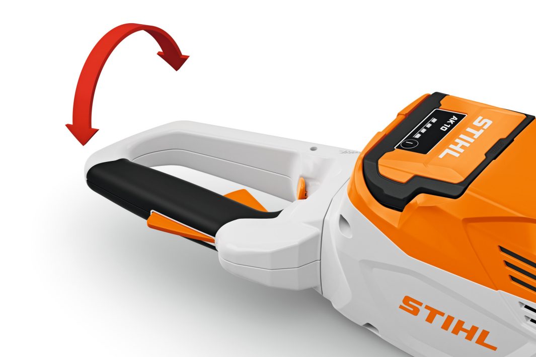 TAILLE-HAIES STIHL A BATTERIE HSA 60 POIGNEE QUI TOURNE